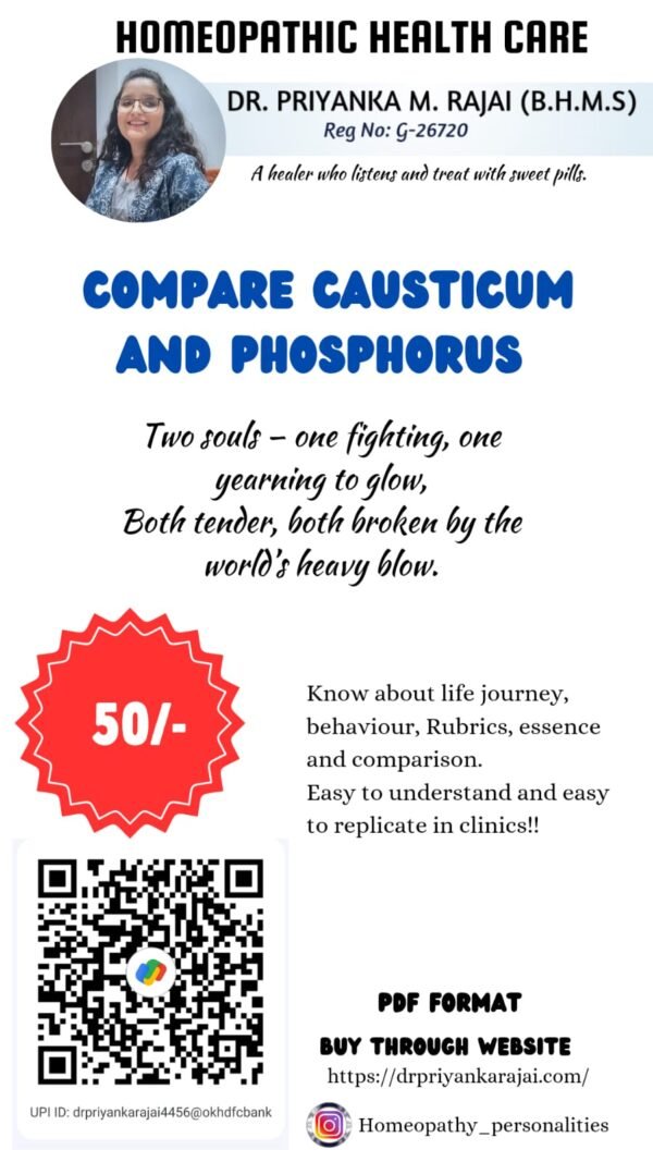 Compare Causticum and Phosphorus