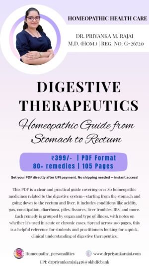 Digestive Therapeutics - Homeopathic Guide from Stomach to Rectum