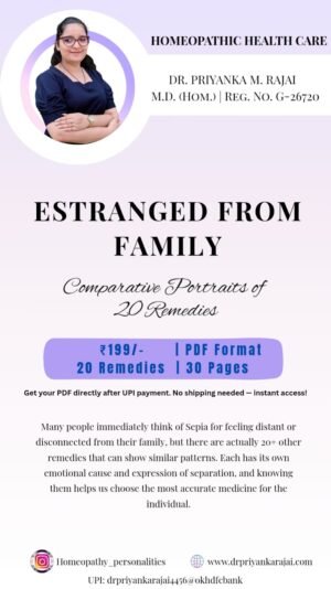 Estranged From Family - Comparative Portraits of 21 Remedies
