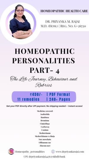 Homeopathic Personalities Part 4