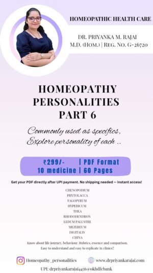Part-6 Homeopathic Personalities