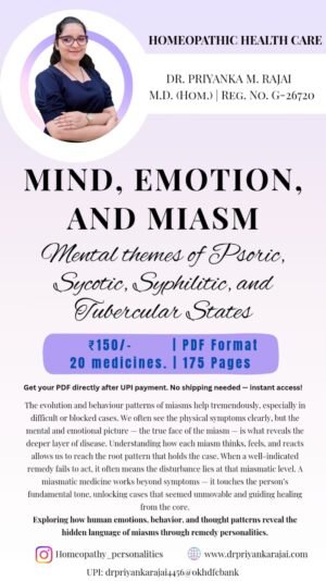 Mind, Emotion And Miasm